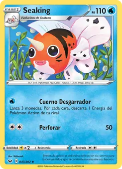 Carta Seaking de la expansión Espada y Escudo, número 47/202