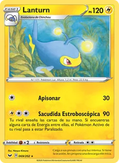 Carta Lanturn de la expansión Espada y Escudo, número 69/202