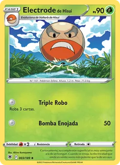 Carta Electrode de Hisui de la expansión Resplandor Astral, número 003/189
