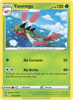 Carta Yanmega de la expansión Resplandor Astral, número 007/189