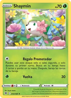 Carta Shaymin de la expansión Resplandor Astral, número 014/189