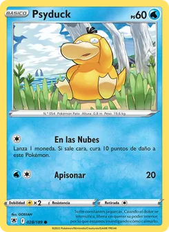 Carta Psyduck de la expansión Resplandor Astral, número 028/189