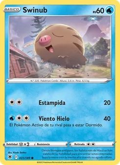 Carta Swinub de la expansión Resplandor Astral, número 031/189