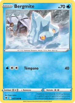 Carta Bergmite de la expansión Resplandor Astral, número 047/189