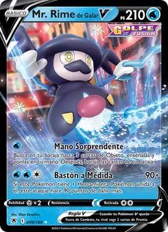 Carta Mr. Rime de Galar V de la expansión Resplandor Astral, número 049/189