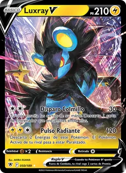 Carta Luxray V de la expansión Resplandor Astral, número 050/189