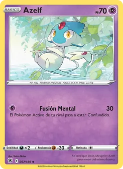 Carta Azelf de la expansión Resplandor Astral, número 067/189