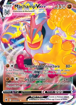 Carta Machamp VMAX de la expansión Resplandor Astral, número 073/189