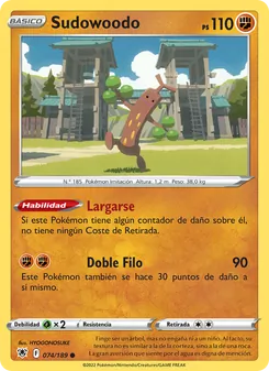Carta Sudowoodo de la expansión Resplandor Astral, número 074/189