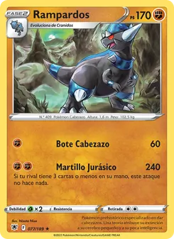 Carta Rampardos de la expansión Resplandor Astral, número 077/189