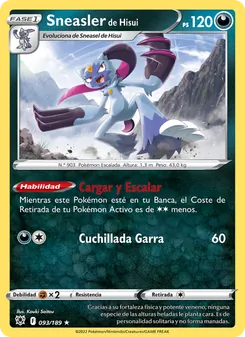 Carta Sneasler de Hisui de la expansión Resplandor Astral, número 093/189