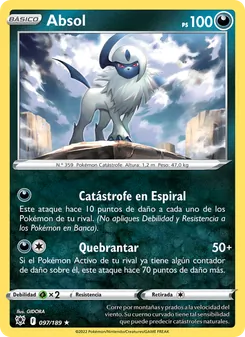 Carta Absol de la expansión Resplandor Astral, número 097/189