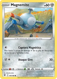 Carta Magnemite de la expansión Resplandor Astral, número 105/189