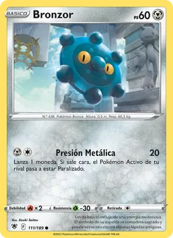 Carta Bronzor de la expansión Resplandor Astral, número 111/189
