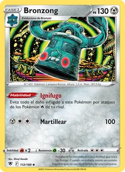 Carta Bronzong de la expansión Resplandor Astral, número 112/189