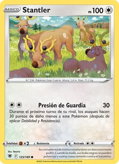 Carta Stantler de la expansión Resplandor Astral, número 125/189