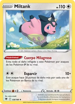 Carta Miltank de la expansión Resplandor Astral, número 126/189