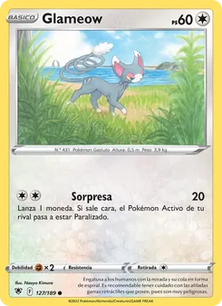 Carta Glameow de la expansión Resplandor Astral, número 127/189