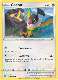 Carta Chatot de la expansión Resplandor Astral, número 129/189