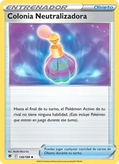 Carta Colonia Neutralizadora de la expansión Resplandor Astral, número 136/189