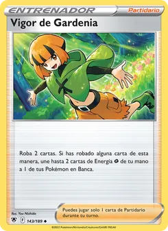 Carta Vigor de Gardenia de la expansión Resplandor Astral, número 143/189