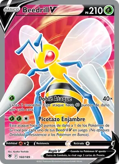 Carta Beedrill V de la expansión Resplandor Astral, número 160/189
