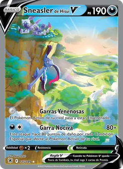 Carta Sneasler de Hisui V de la expansión Resplandor Astral, número 175/189
