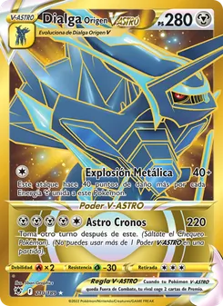Carta Dialga Origen V-ASTRO de la expansión Resplandor Astral, número 210/189