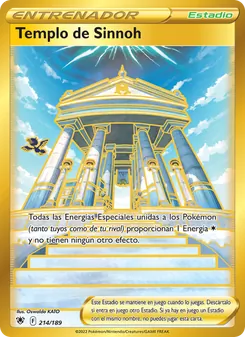 Carta Templo de Sinnoh de la expansión Resplandor Astral, número 214/189