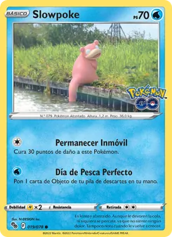 Carta Slowpoke de la expansión Pokémon GO, número 019/78