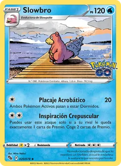 Carta Slowbro de la expansión Pokémon GO, número 020/78