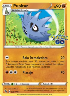 Carta Pupitar de la expansión Pokémon GO, número 038/78