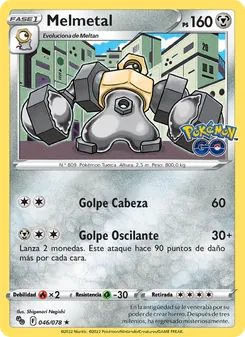 Carta Melmetal de la expansión Pokémon GO, número 046/78
