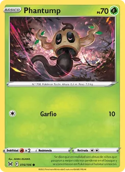Carta Phantump de la expansión Origen Perdido, número 016/196