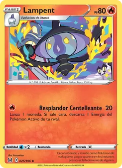 Carta Lampent de la expansión Origen Perdido, número 025/196