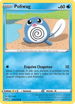 Carta Poliwag de la expansión Origen Perdido, número 030/196