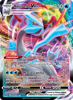 Carta Kyurem VMAX de la expansión Origen Perdido, número 049/196