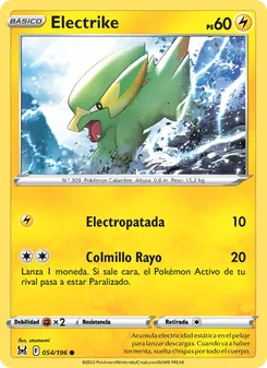 Carta Electrike de la expansión Origen Perdido, número 054/196