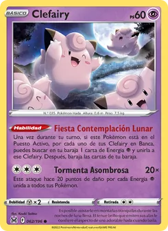 Carta Clefairy de la expansión Origen Perdido, número 062/196