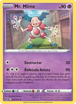 Carta Mr. Mime de la expansión Origen Perdido, número 067/196