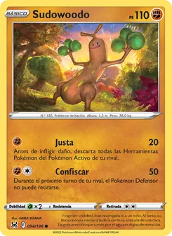 Carta Sudowoodo de la expansión Origen Perdido, número 094/196