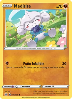 Carta Meditite de la expansión Origen Perdido, número 099/196