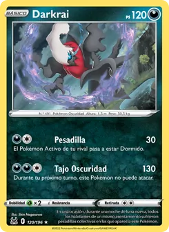 Carta Darkrai de la expansión Origen Perdido, número 120/196