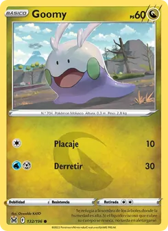 Carta Goomy de la expansión Origen Perdido, número 132/196