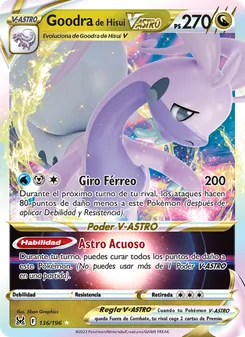 Carta Goodra de Hisui V-ASTRO de la expansión Origen Perdido, número 136/196
