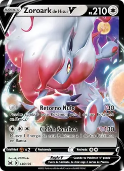 Carta Zoroark de Hisui V de la expansión Origen Perdido, número 146/196