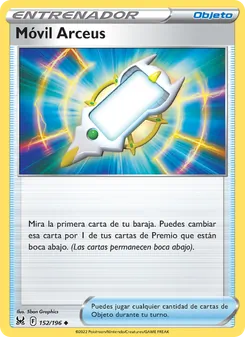 Carta Móvil Arceus de la expansión Origen Perdido, número 152/196