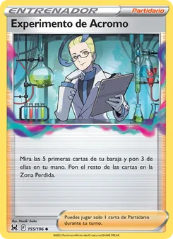 Carta Experimento de Acromo de la expansión Origen Perdido, número 155/196