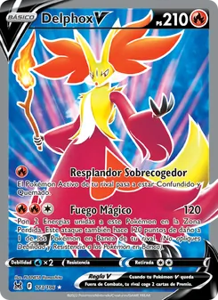 Carta Delphox V de la expansión Origen Perdido, número 173/196