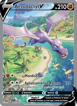 Carta Aerodactyl V de la expansión Origen Perdido, número 180/196